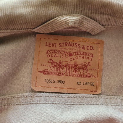 Levi’s 70515-3890 Tan Corduroy Trucker Jacket - Size 2XL