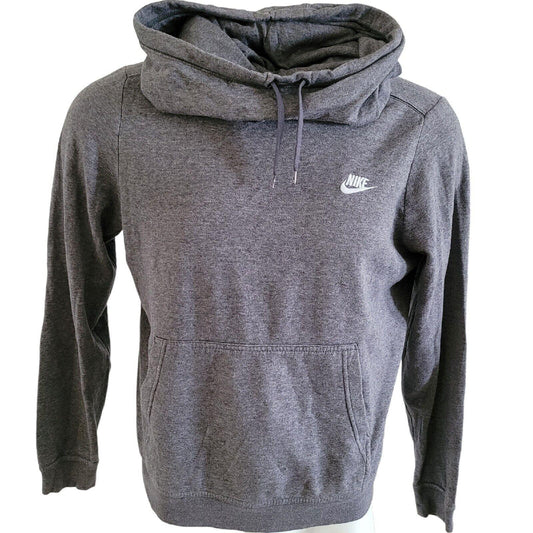 Nike Men's Grey Hoodie Size Large, Soft Fabric, Classic Design, Vintage Condition - 23" Pit-to-Pit, 24" Length-USASTARFASHION