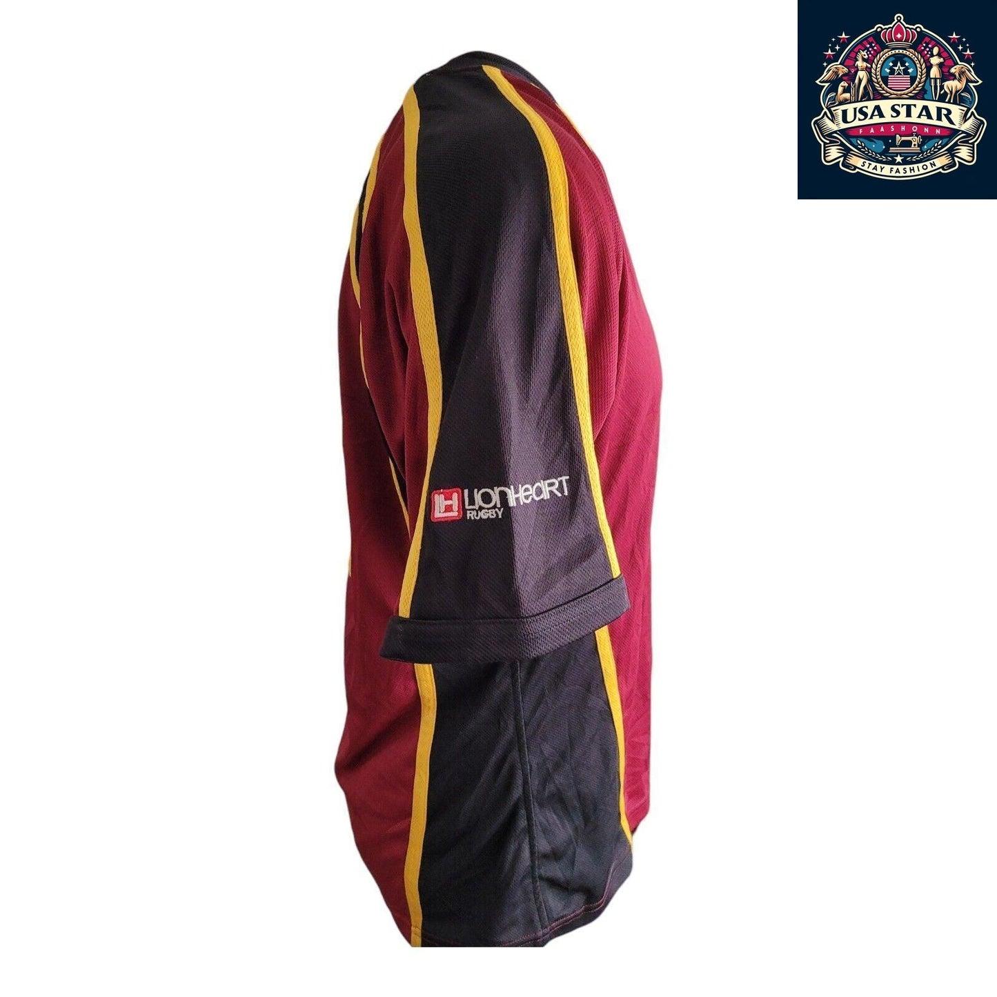 LionHeart Warriors Rugby Jersey Adult Size XL #19 - Breathable Fabric, Iconic Design for Fans - USASTARFASHION