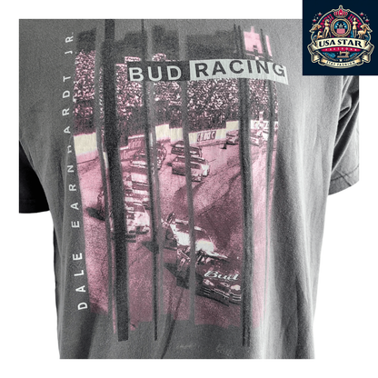 Vintage Dale Earnhardt Jr. Bud Racing Shirt - Size Large (L) - 100% Cotton - Soft & Durable - USASTARFASHION