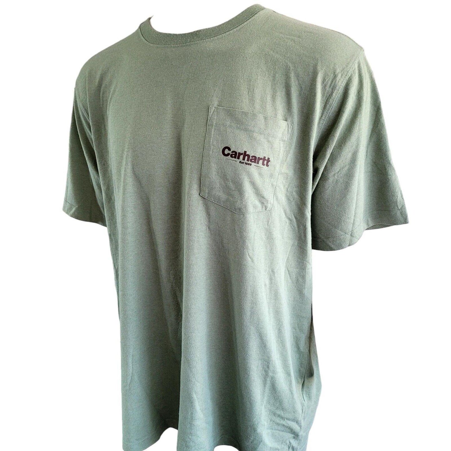 Vintage Carhartt Men's Charcoal Black Logo T-Shirt | Multi-Color Design | Comfort Fit | Size 2XL-USASTARFASHION