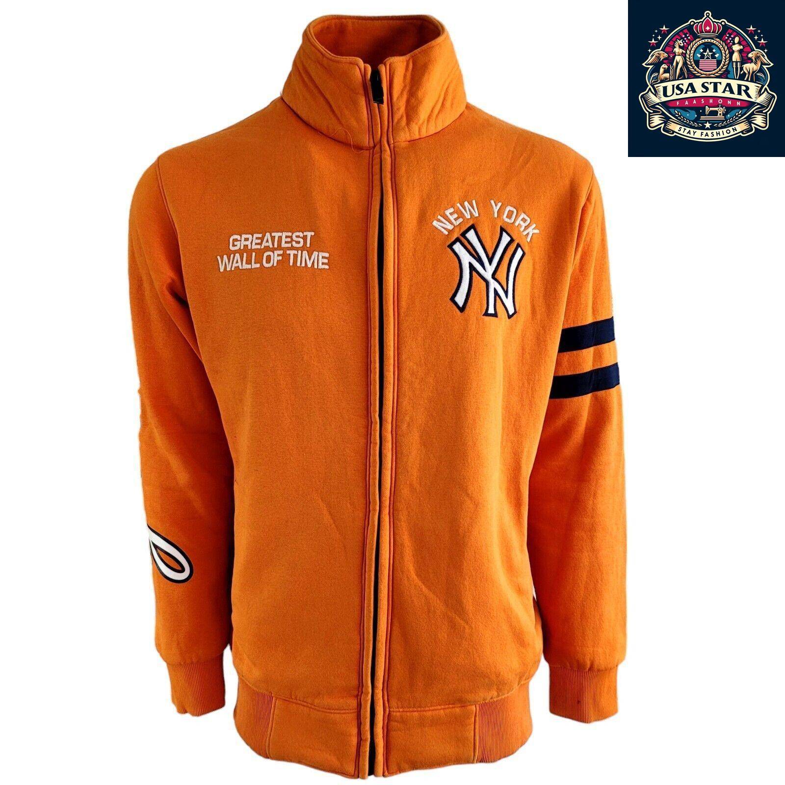 Nike Yankees Hoodie Sweatshirt XXL - Vibrant Orange, Iconic Logo, Good Condition, Comfort Wear - USASTARFASHION