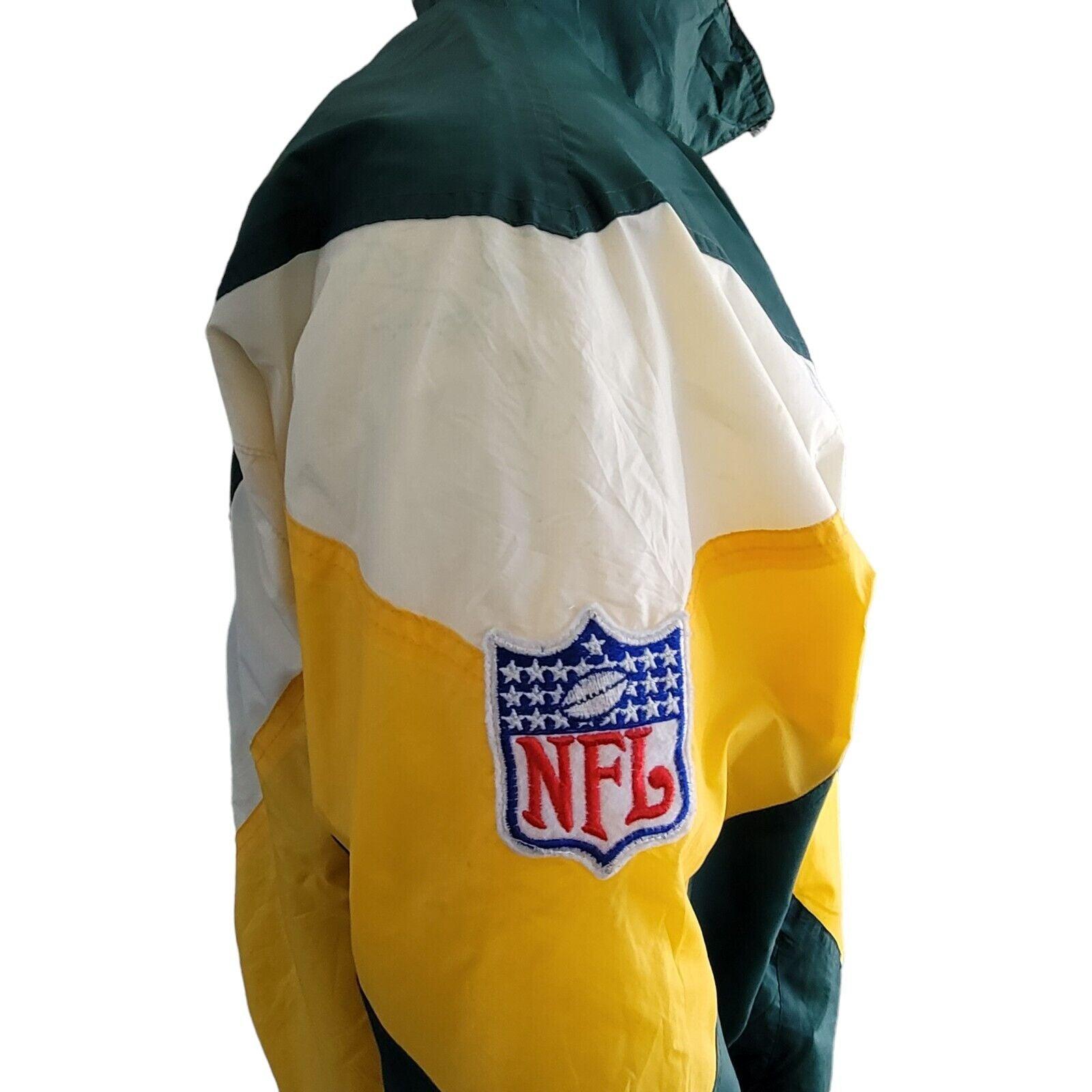 NFL PRO LINE Green Bay Packers Track Jacket Men's Size L Windproof Waterproof-USASTARFASHION