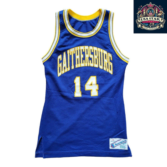 Champion NBA Jersey Size Small #14 Gaithersburg, Made in USA, Excellent Condition, Durable Design - USASTARFASHION