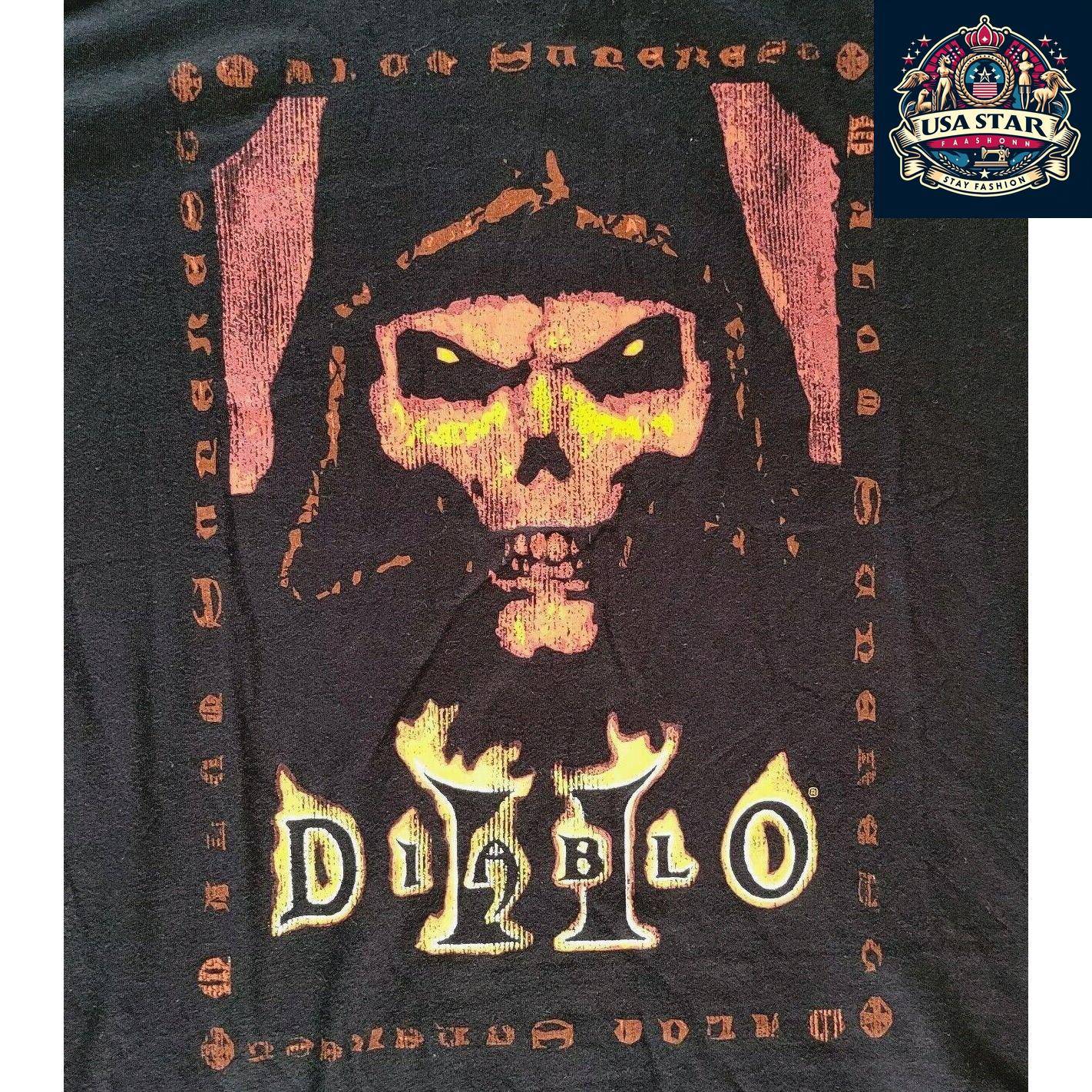 Diablo II: Resurrected Key To Darkness Black Unisex T-Shirt – 100% Cotton, Regular Fit - USASTARFASHION