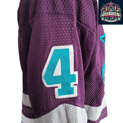 Vintage MPM Array #4 Hockey Jersey Purple Teal - 10th Anniversary Edition -... - USASTARFASHION