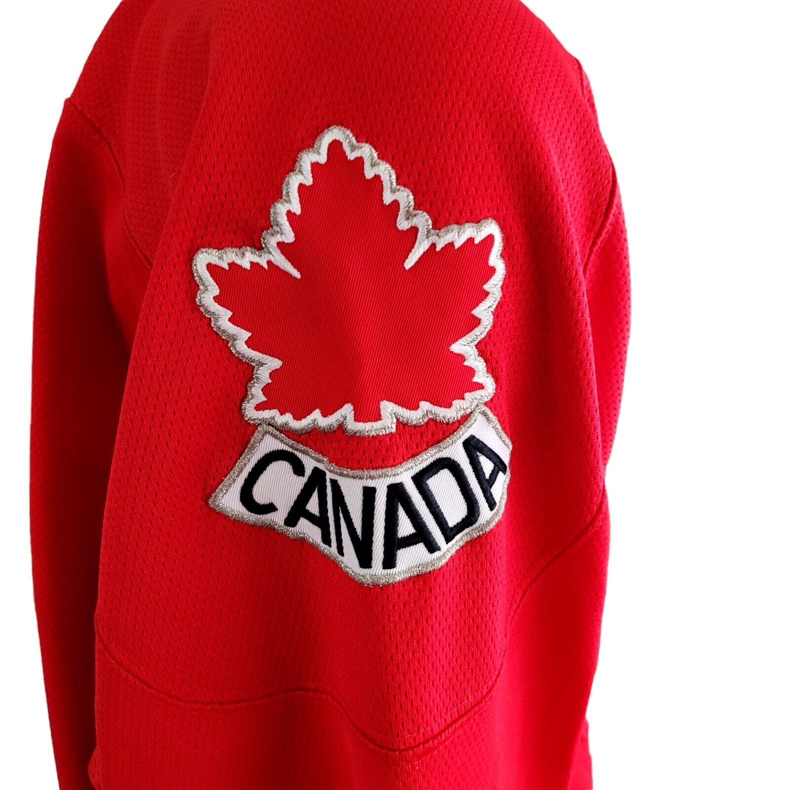 NIKE Team Canada Hockey Jersey XL 100% Polyester "PINK EYE" Signed Autograph-USASTARFASHION