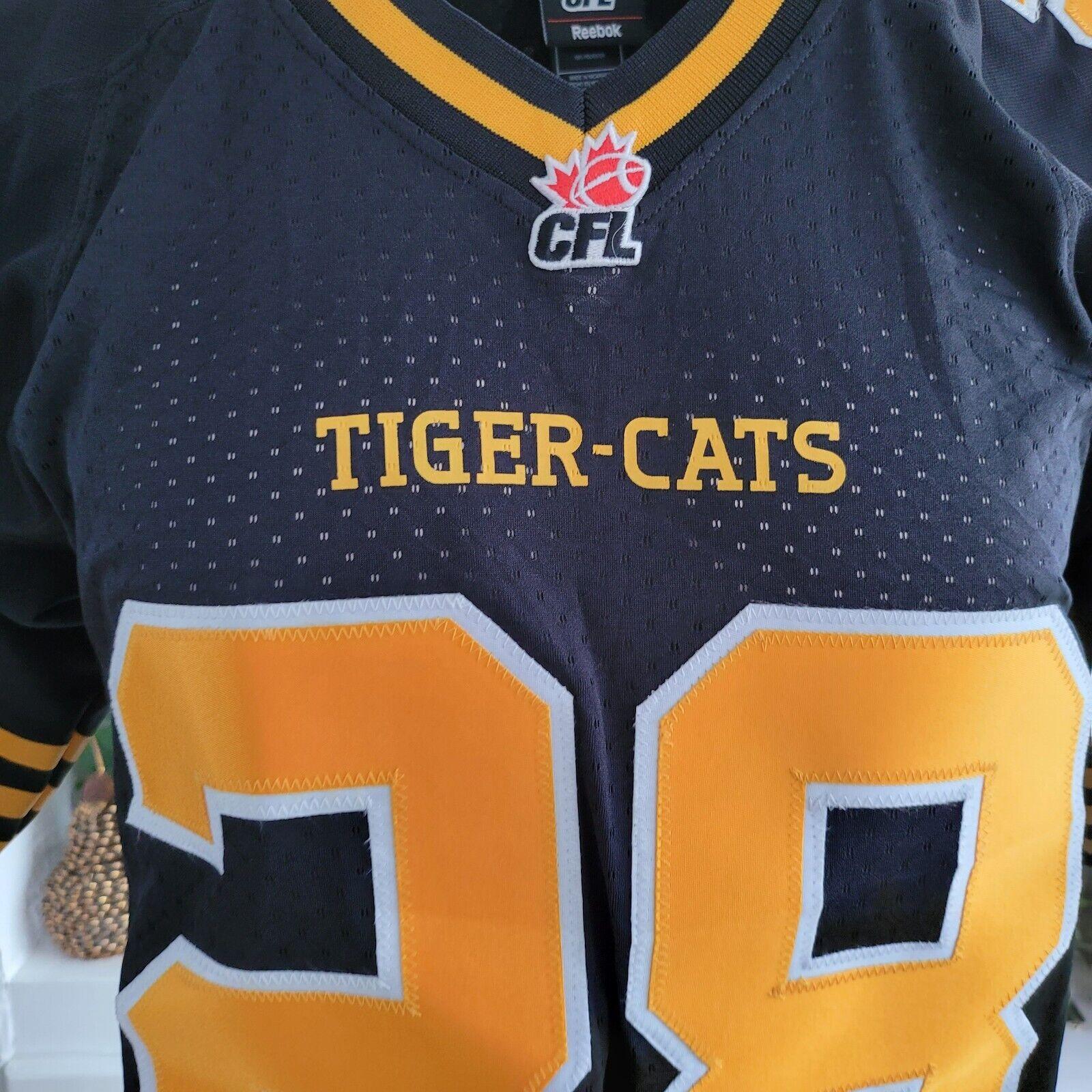 Hamilton Tiger-Cats CFL Reebok J. Johnson # Jersey - Signed, Size M-USASTARFASHION