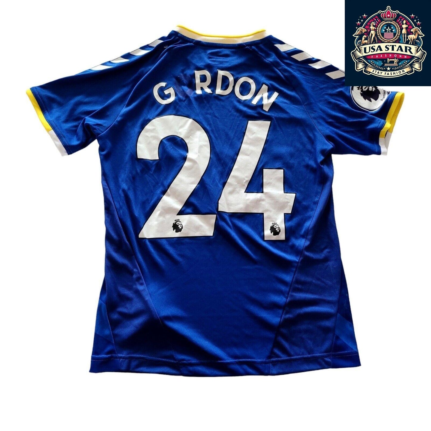 Hummel Everton FC Jersey Youth XXL (Y2XL) Gordon #24 - New With Minor Defect (Missing Letter) - USASTARFASHION