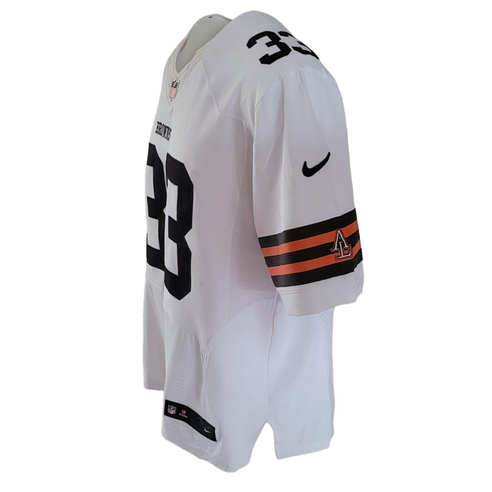 NIKE Cleveland Browns NFL #33 Richardson White Jersey Men's Size L-USASTARFASHION