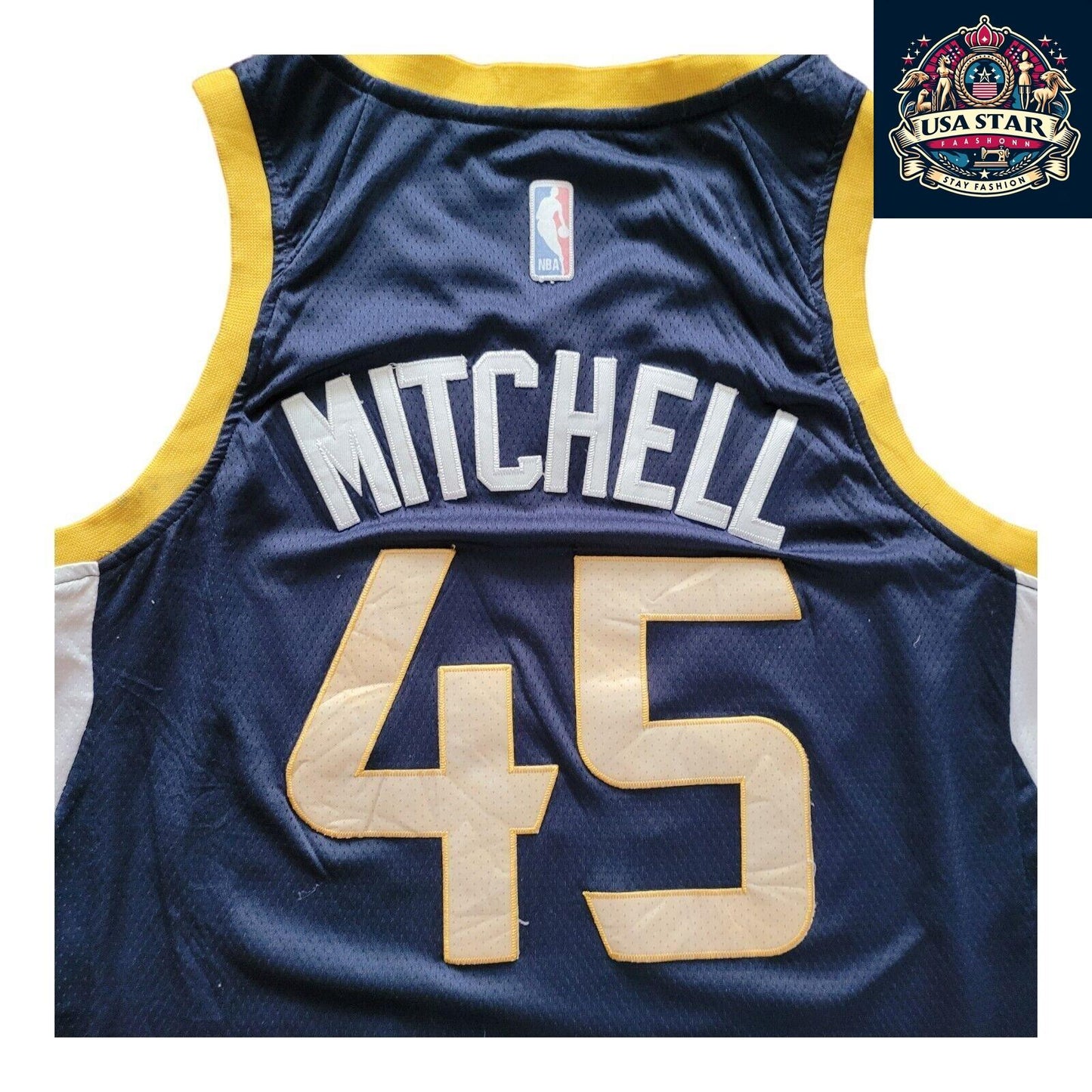 Nike Utah Jazz Jersey Donovan Mitchell #45 Men's Medium Blue Swingman - NBA Authentic Style - USASTARFASHION