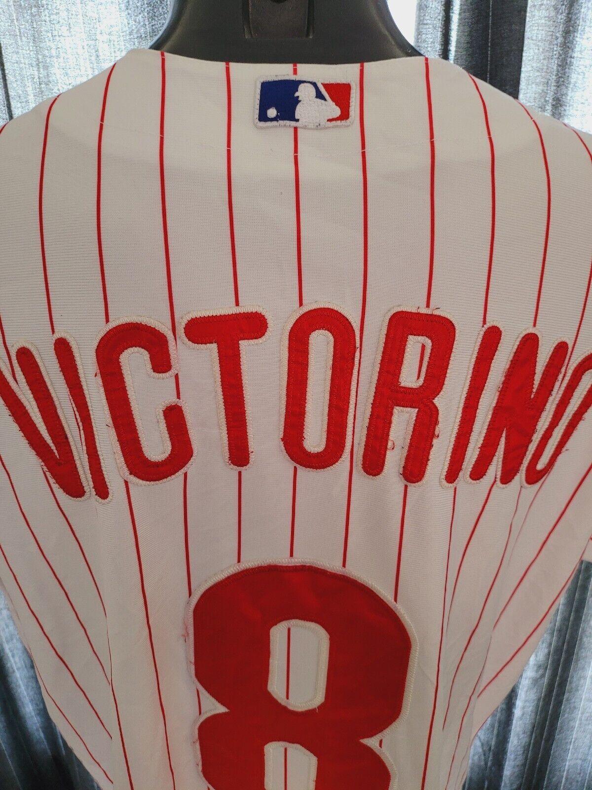 Philadelphia Phillies 2008 World Series Victorino#8 Jersey - Size 50 Large-USASTARFASHION