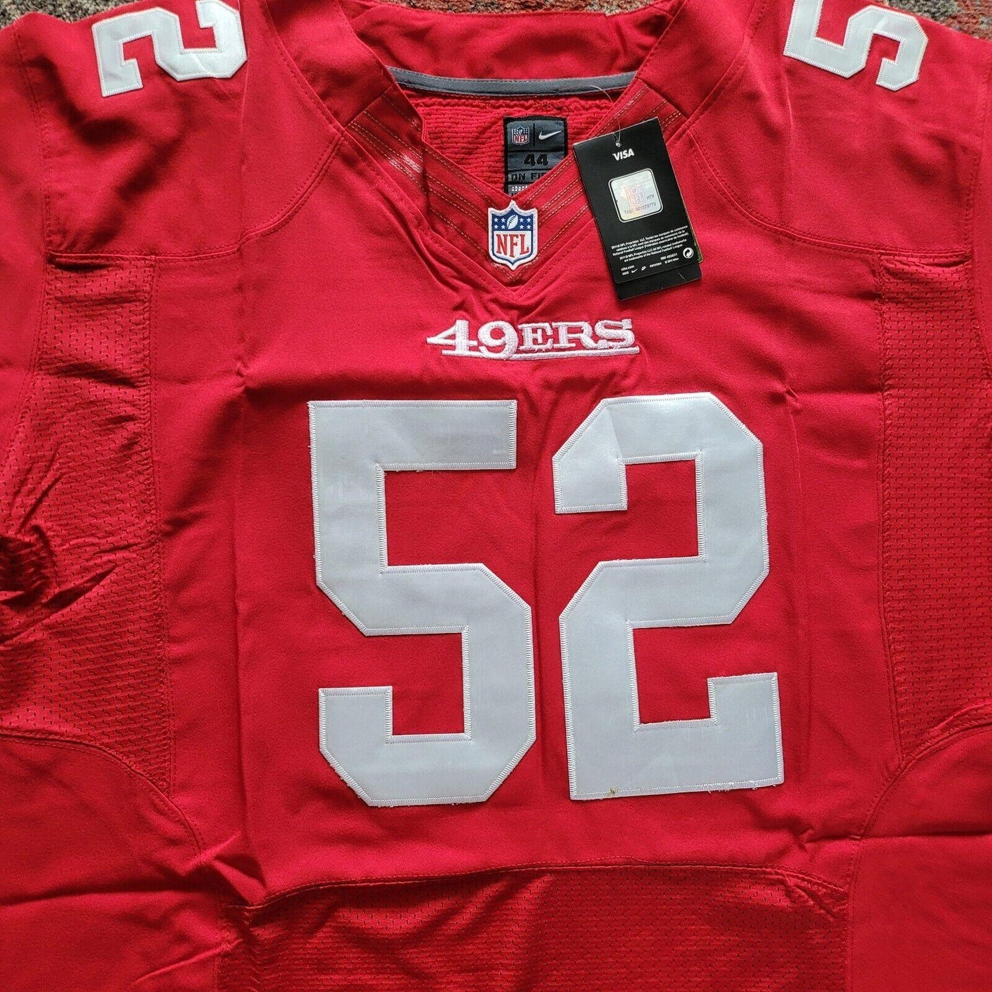 San Francisco 49ers NFL Jersey - Home Replica No. 52 Willis - Size Medium 🏈-USASTARFASHION