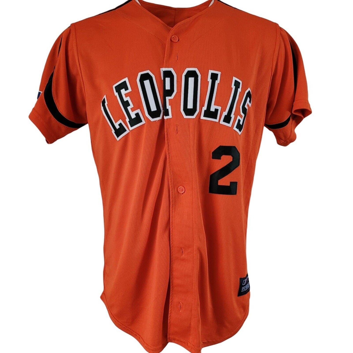 Orange Leopolis#2 Baseball Jersey Men's Large - Vibrant Orange Color, Comfortable & Durable-USASTARFASHION