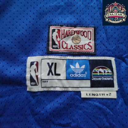 Adidas NBA Hardwood Classics #3 Allen Iverson Denver Nuggets Jersey XL Rainbow Vintage Authentic - USASTARFASHION