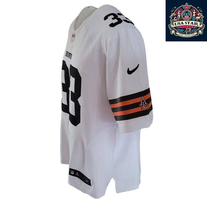 Nike Cleveland Browns Jersey - Men's L White Richardson #33 Short Sleeve - Team Logo & Comfort - USASTARFASHION