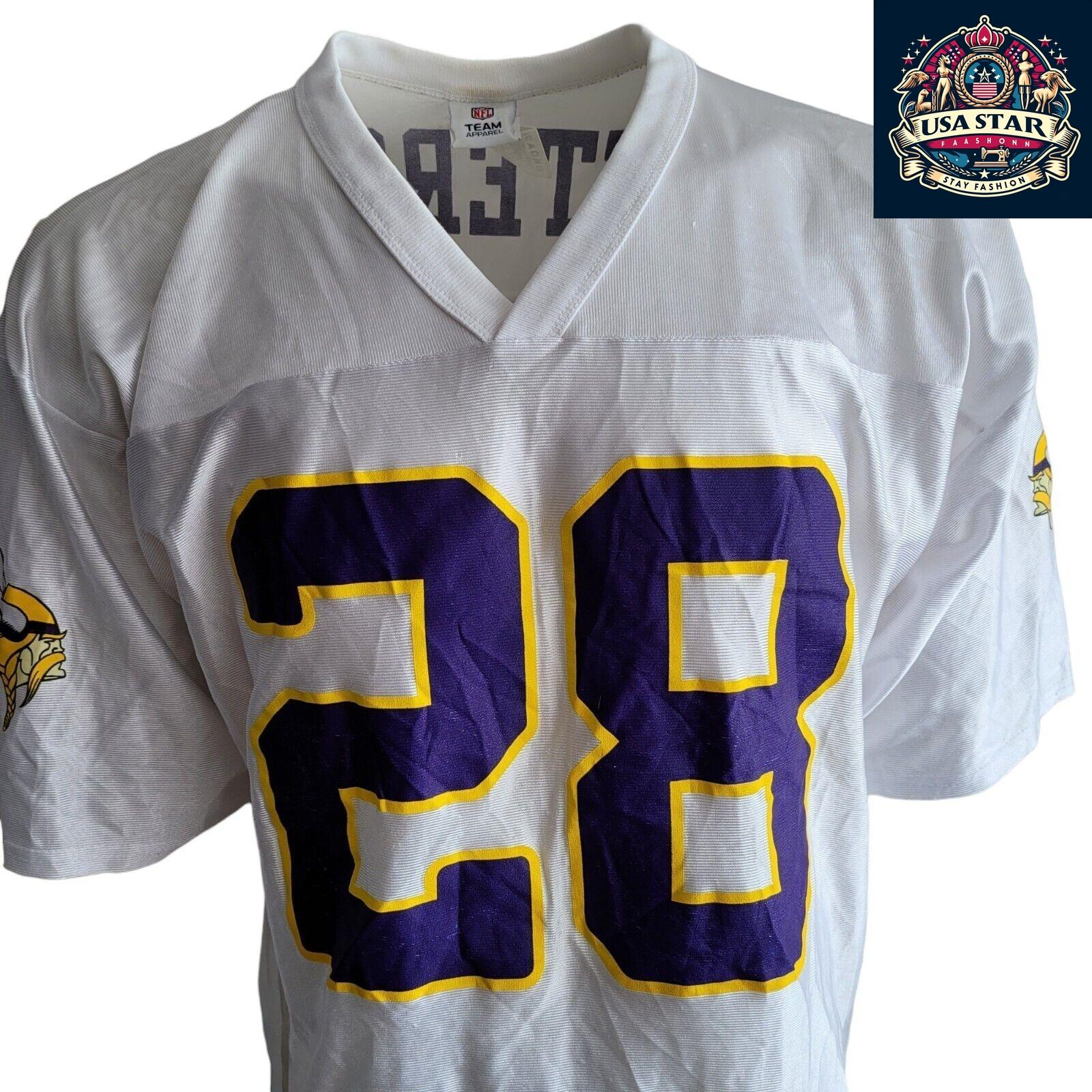 Authentic Minnesota Vikings Jersey XL - Peterson Name, 100% Polyester, Lightweight, moisture-wicking - USASTARFASHION