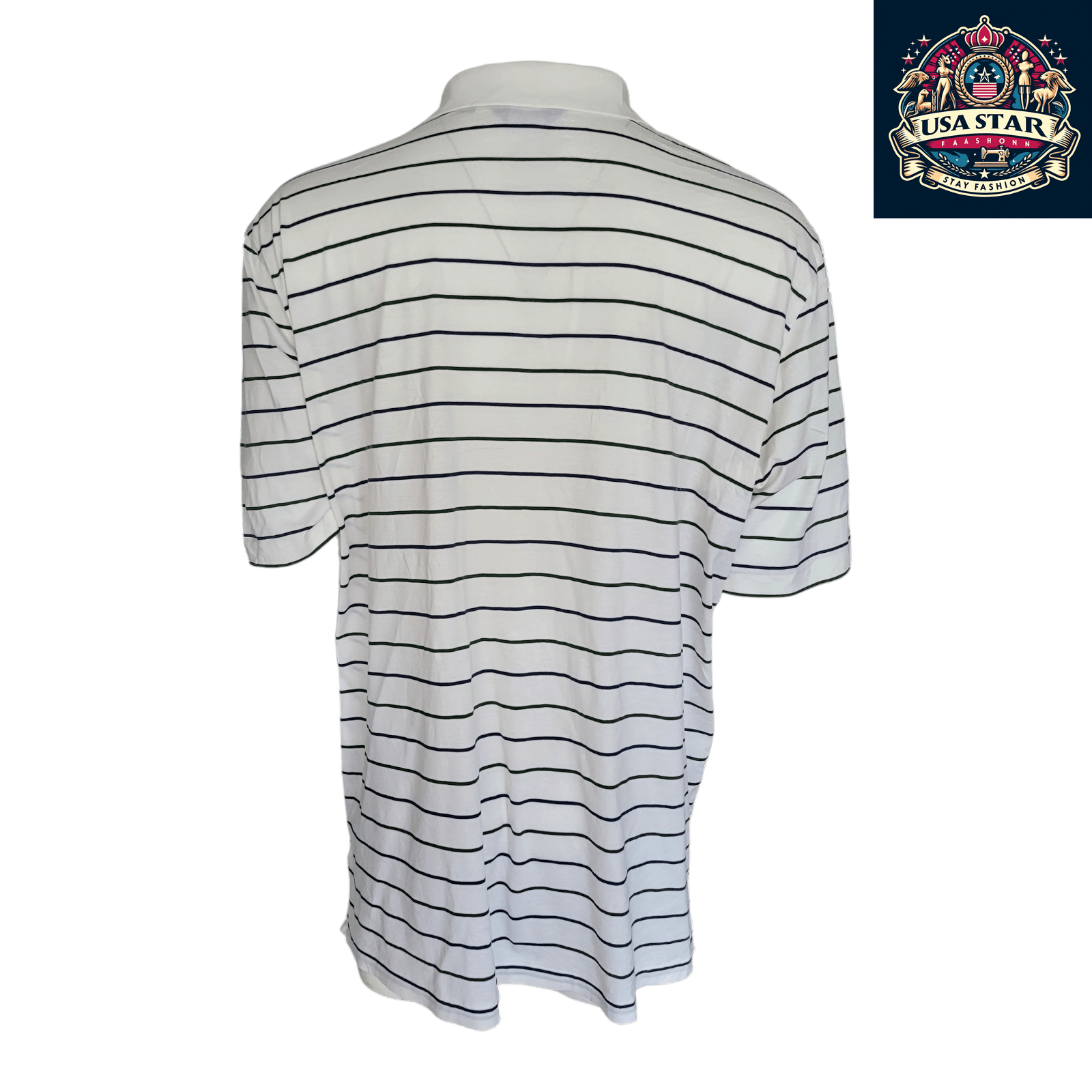 Ralph Lauren Golf Polo Shirt XXL 100% Cotton Striped Design for Style and Comfort - USASTARFASHION