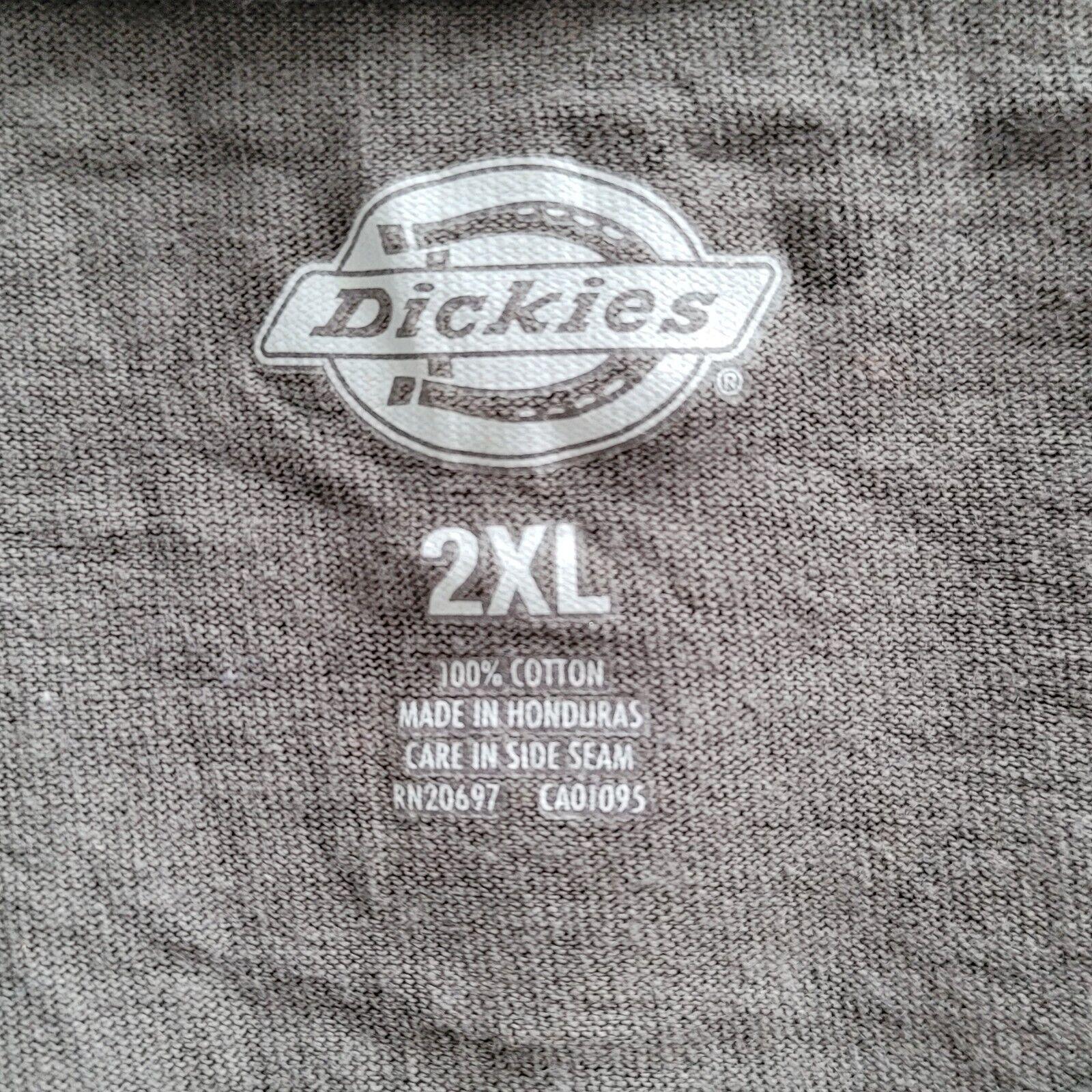 Dickies Gray Cotton Long Sleeve T-Shirt | Size 2XL-USASTARFASHION