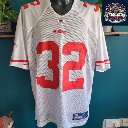 Reebok San Francisco 49ers Jersey #32 Lewis - Authentic NFL Shirt, Comfortable and Durable Design - USASTARFASHION