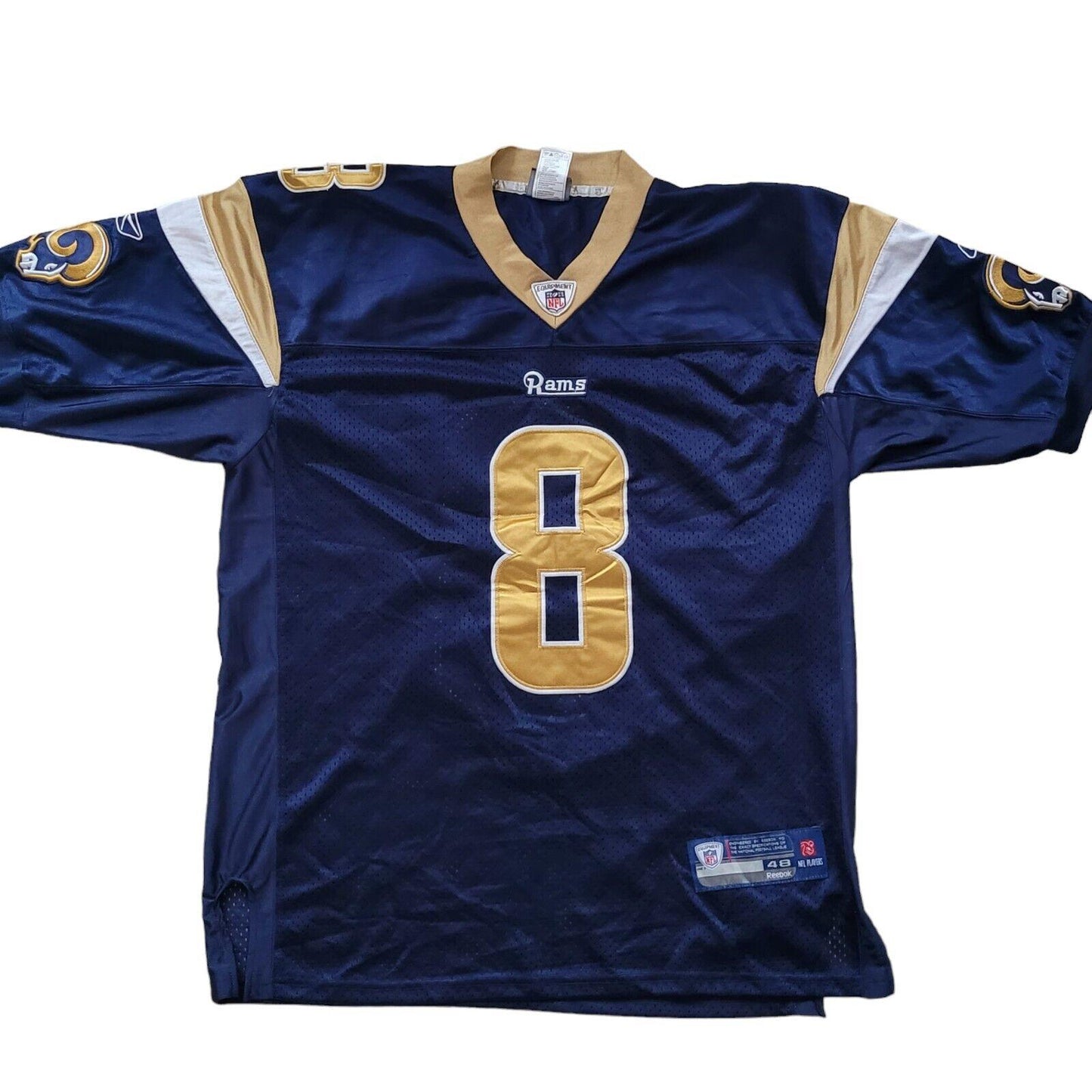 NFL St. Louis Rams #8 Bradford Jersey - Home Reebok Sz 48-USASTARFASHION