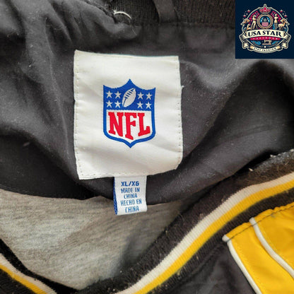 NFL Pittsburgh Steelers Jacket Size XL/TG - Authentic Black & Gold Team Design, Grade A Quality - USASTARFASHION