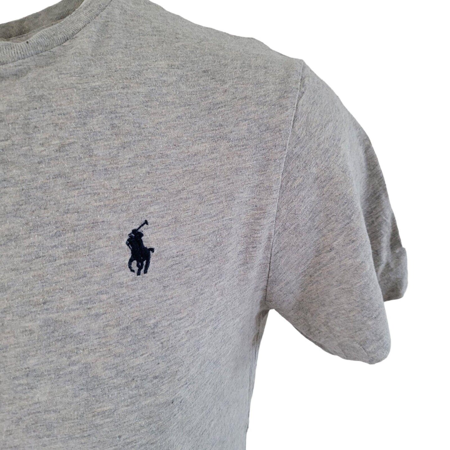 POLO Ralph Lauren T-Shirt L Grey 100% Cotton Iconic Logo Unisex Shirt-USASTARFASHION