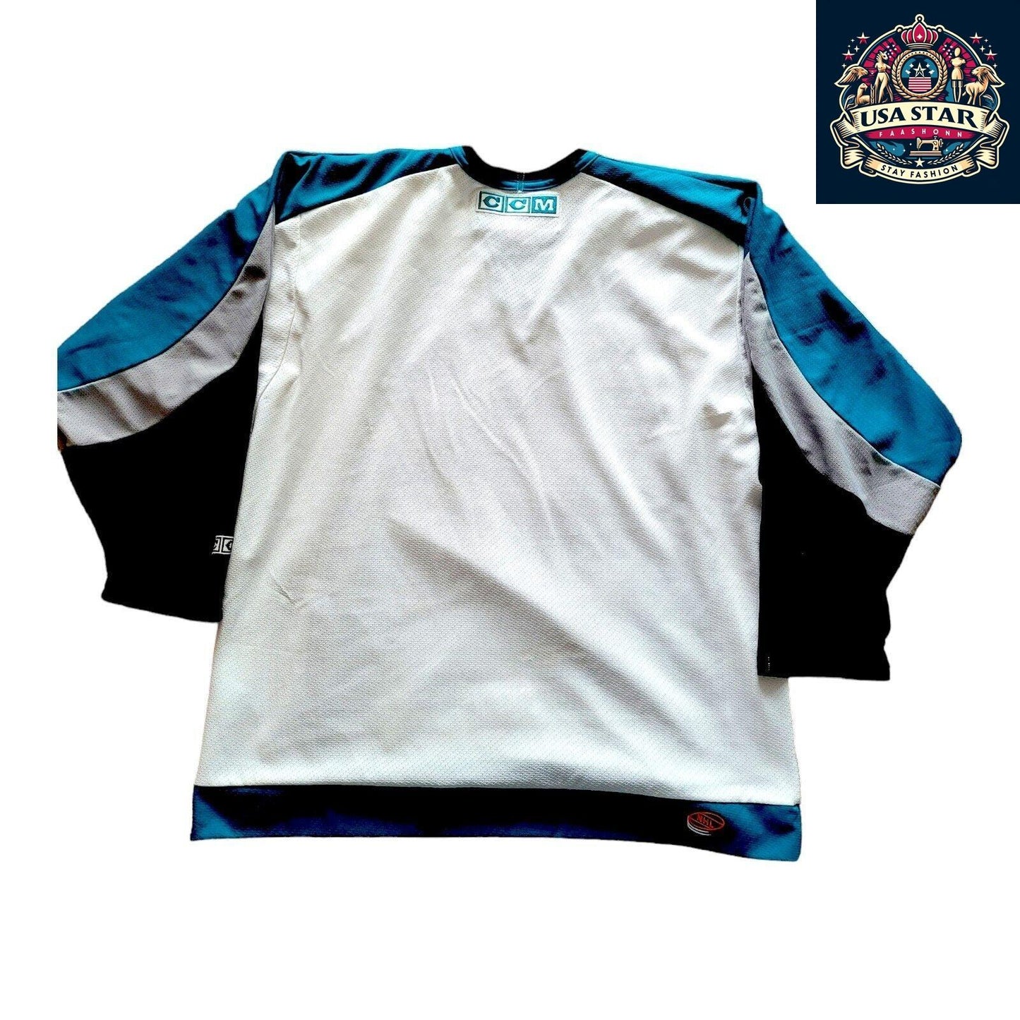 🏒 Vintage Authentic Men's Canada CCM Hockey San Jose Sharks Jersey - Size L - USASTARFASHION