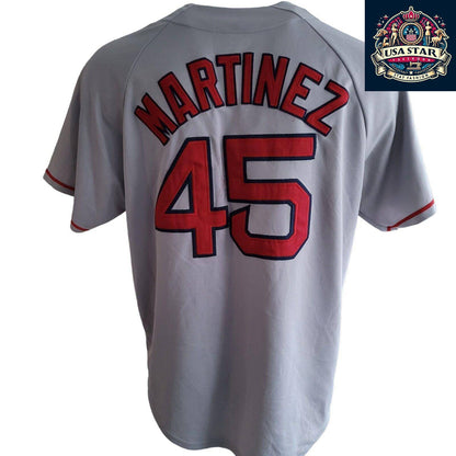 Pedro Martínez #45 Boston Red Sox Jersey XL - Majestic Authentic Vintage Baseball Shirt - USASTARFASHION