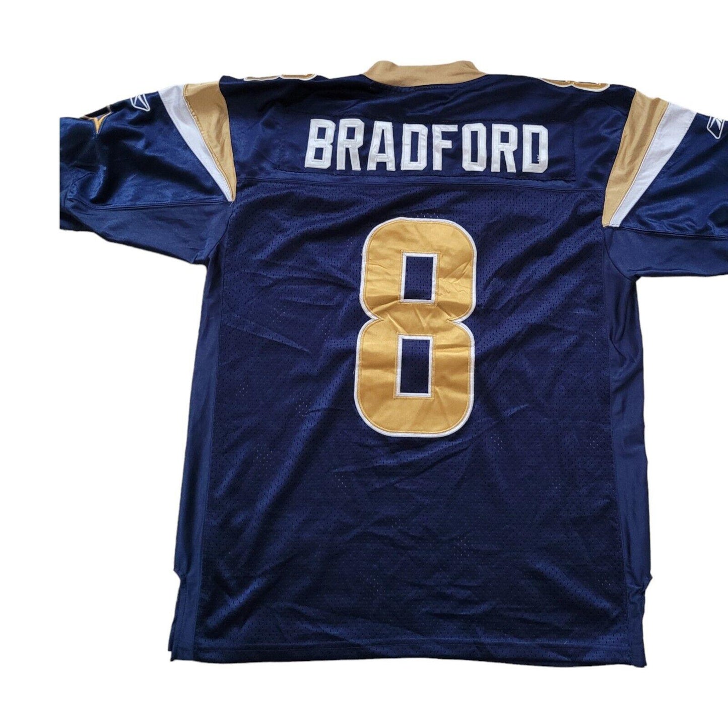 NFL St. Louis Rams #8 Bradford Jersey - Home Reebok Sz 48-USASTARFASHION