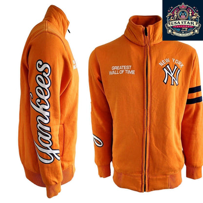 Nike Yankees Hoodie Sweatshirt XXL - Vibrant Orange, Iconic Logo, Good Condition, Comfort Wear - USASTARFASHION