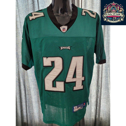 Philadelphia Eagles Jersey NFL Reebok No. 24 Nnamdi Asomugha Size 48 M/L Home Game Authentic - USASTARFASHION