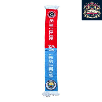 Sheffield United Scarf Vs Manchester City FA Cup Semi-Final Wembley 2023 Collector's Item - USASTARFASHION