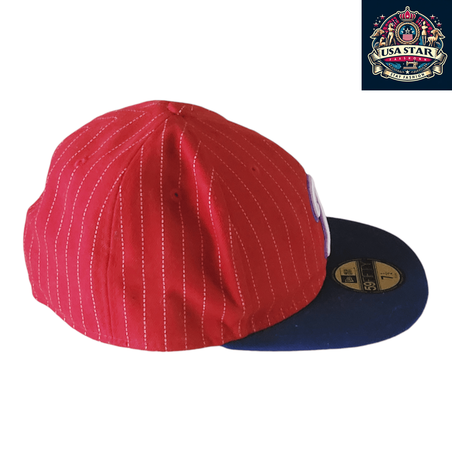 Philadelphia Phillies Fitted Cap - New Era 59FIFTY, Size 7 1/2, Official MLB Hat, Durable Design - USASTARFASHION