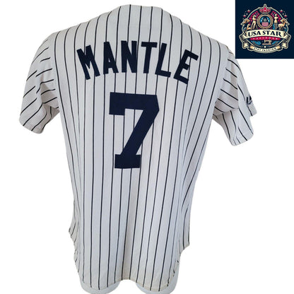 New York Yankees Jersey #7 Mickey Mantle Cooperstown Authentic Collection Size M - USASTARFASHION