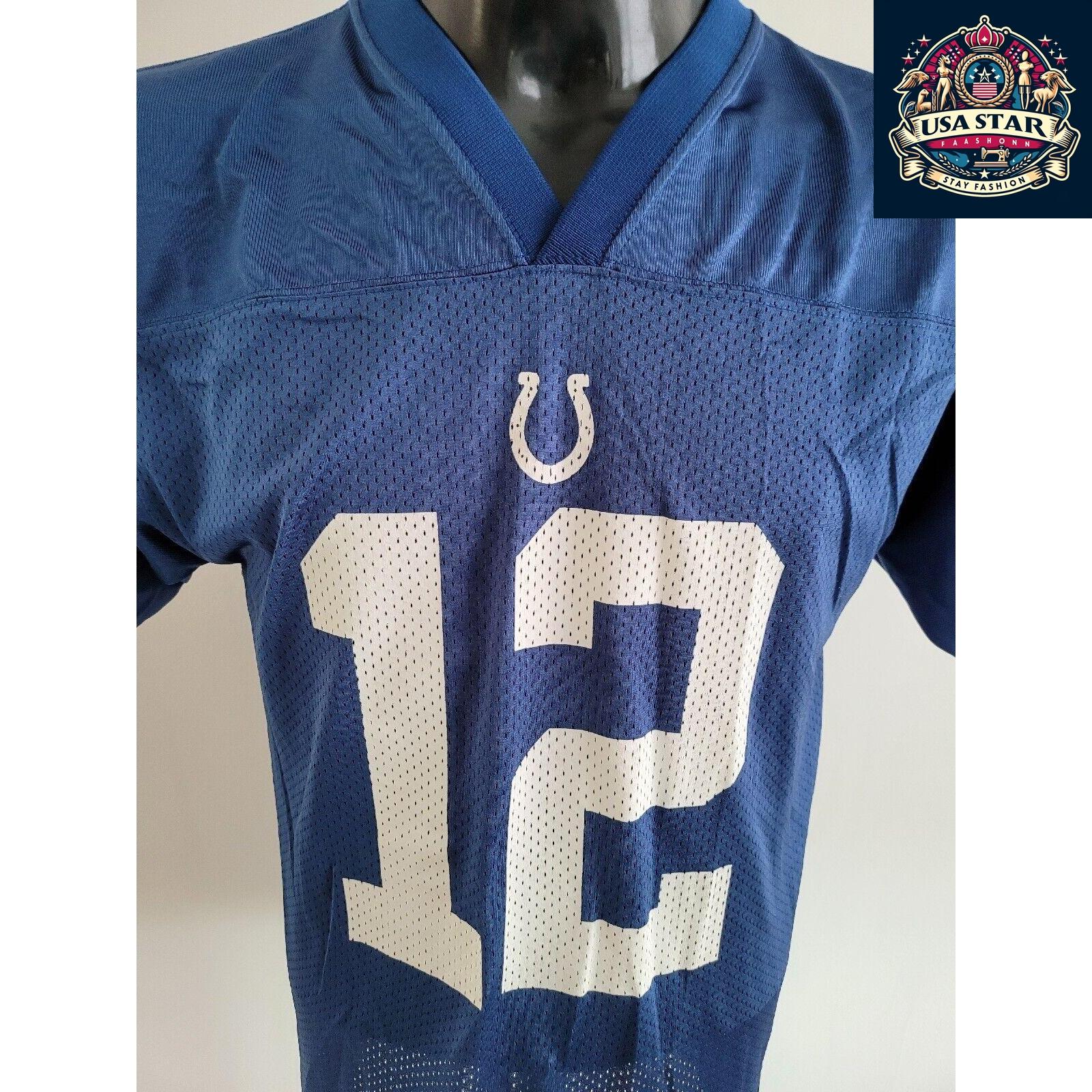 Indianapolis Colts Youth Jersey XL Andrew Luck #12 Shirt - Comfortable, Durable Team Apparel - USASTARFASHION