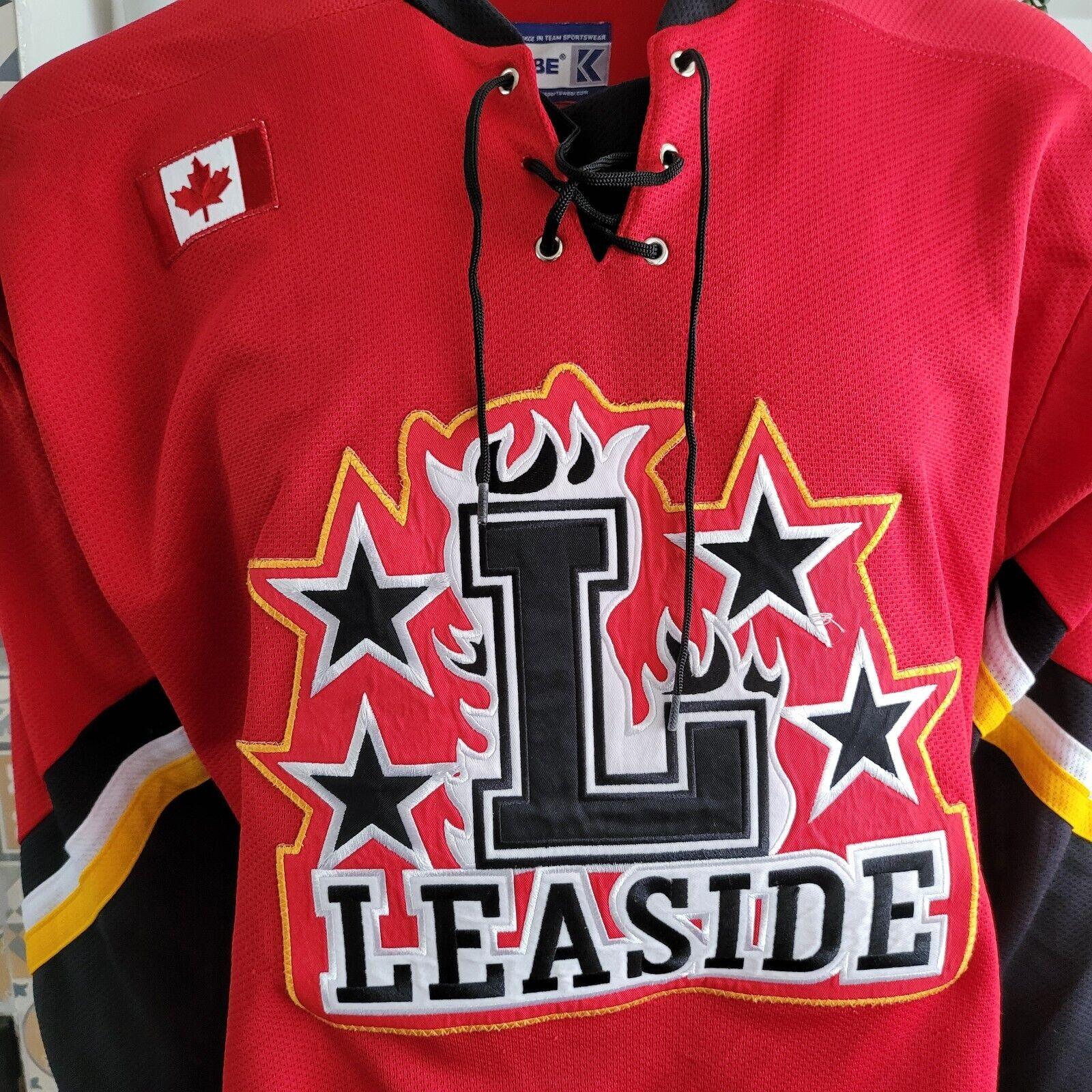 KOBE Canada Classic Flame #5 GTHL Leaside Gordon Hockey Jersey Size S/M-USASTARFASHION