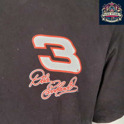 Dale Earnhardt T-Shirt XL Black – Vintage #3 Graphic, Soft Cotton, Comfortable Fit for Fans - USASTARFASHION