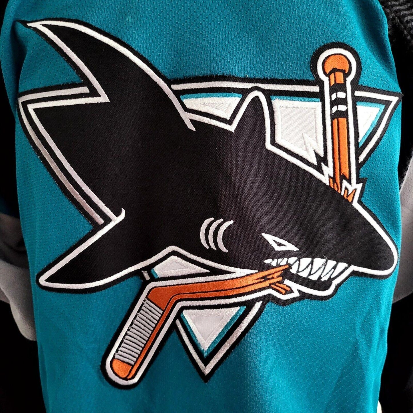 San Jose Sharks Hockey Jersey - Men's M, NHL Authentic, Made in Canada, Teal Color-USASTARFASHION