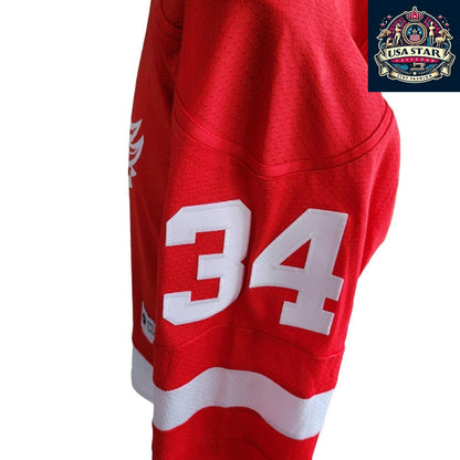 Petr Mrazek #34 Detroit Red Wings Youth Jersey S/M - Durable, Comfortable, Officially Licensed - USASTARFASHION