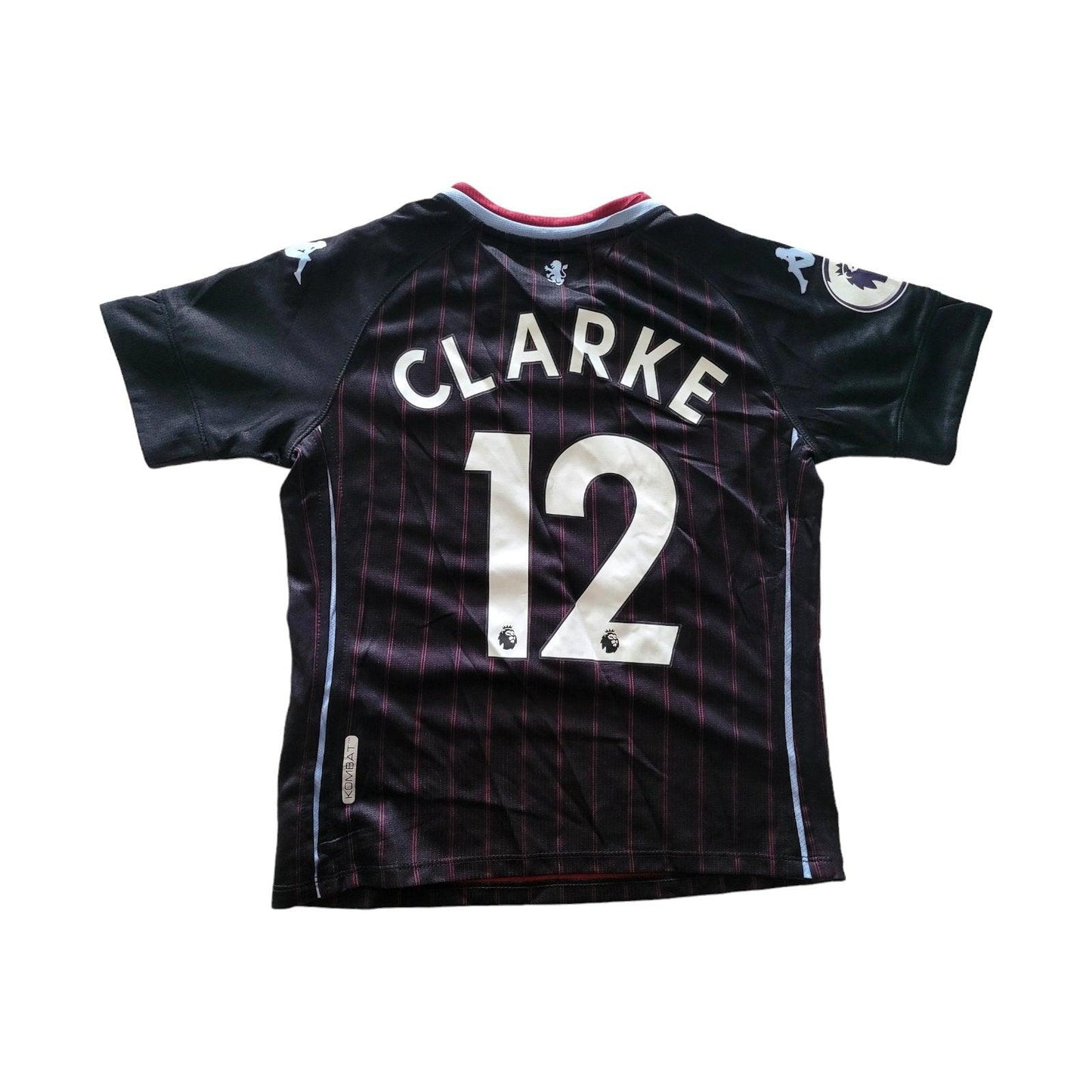 Kappa Aston Villa Youth Jersey Clarke #12 Regular Fit Size 8Y Free Shipping-USASTARFASHION