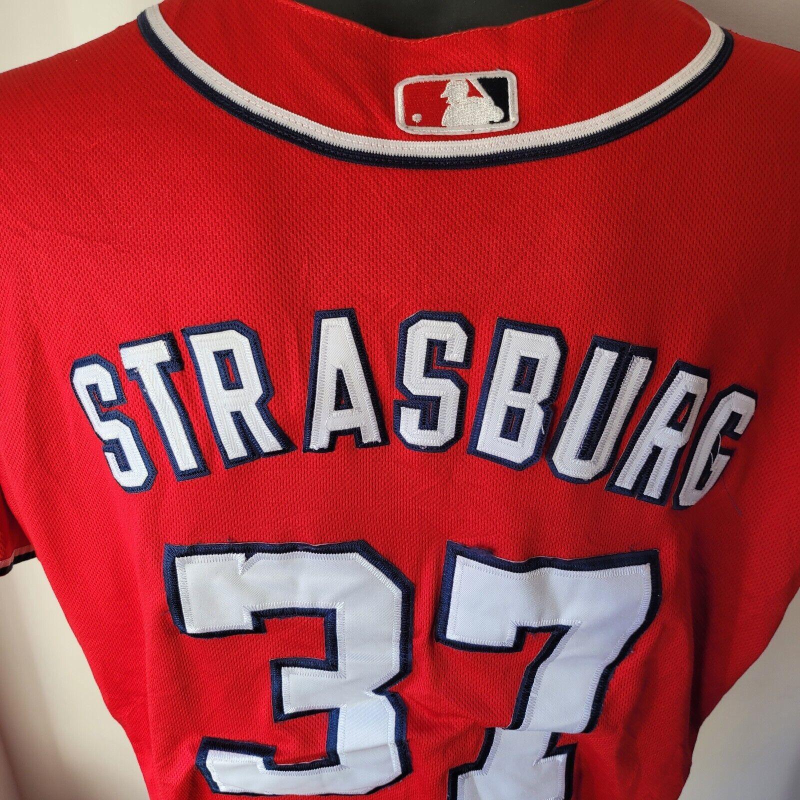 Washington Nationals Strasburg #37 Baseball Jersey by Majestic - Size 44-USASTARFASHION