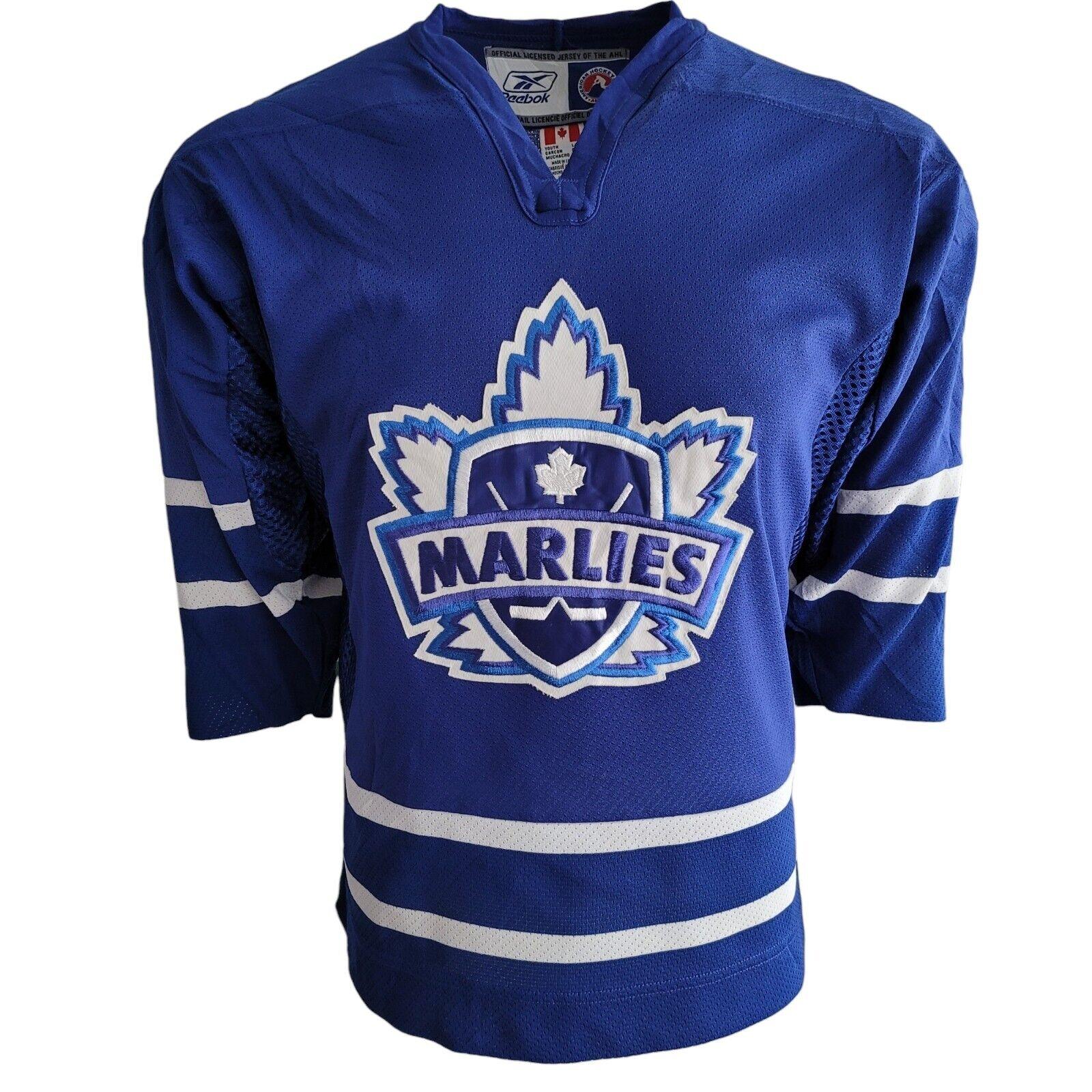 Reebok Toronto Marlies Navy Blue Hockey T-Shirt - Men's L & Youth L-USASTARFASHION