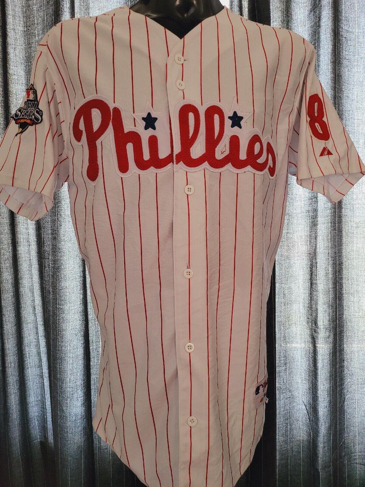 Philadelphia Phillies 2008 World Series Victorino#8 Jersey - Size 50 Large-USASTARFASHION