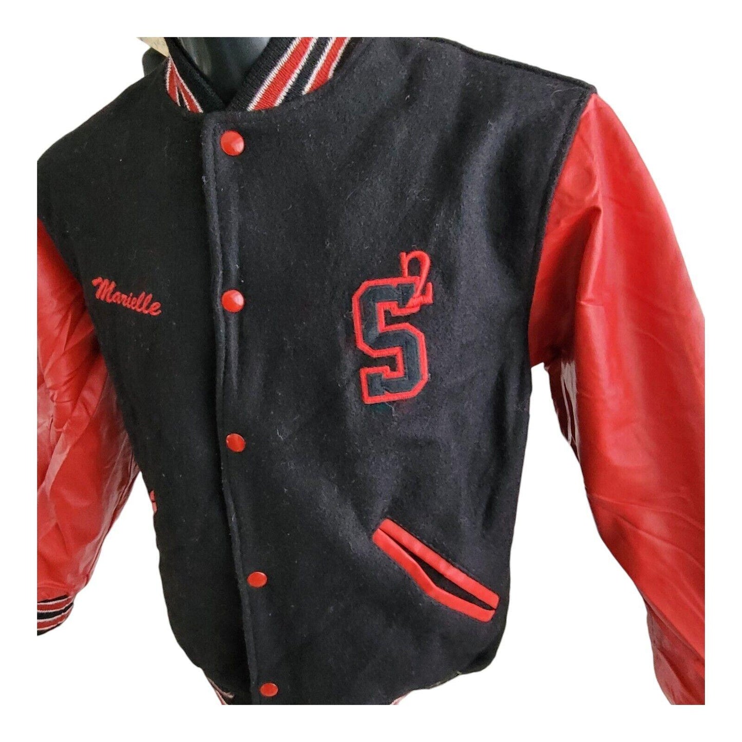 Soul Shock Marielle Varsity Wool Leather Jacket XS by Game Made In USA-USASTARFASHION