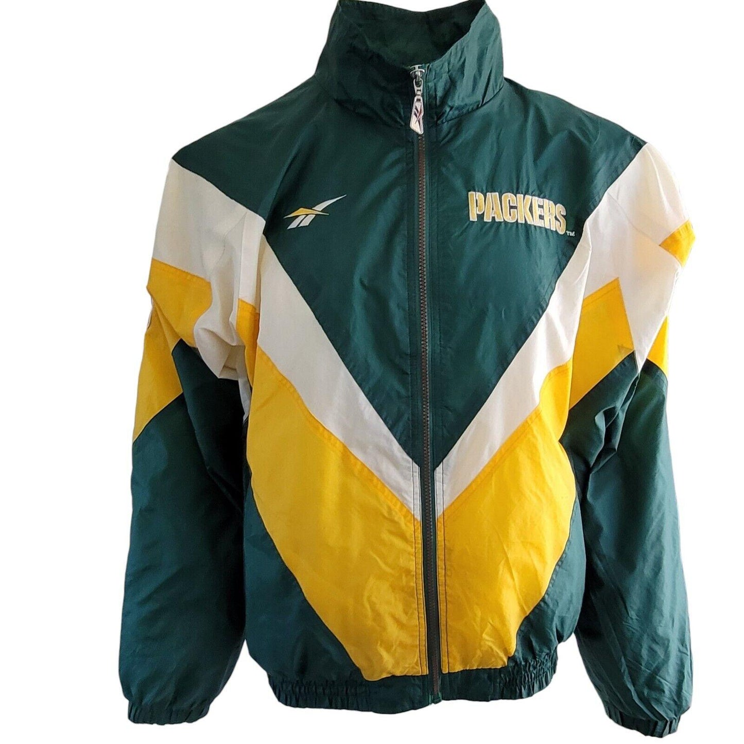 NFL PRO LINE Green Bay Packers Track Jacket Men's Size L Windproof Waterproof-USASTARFASHION