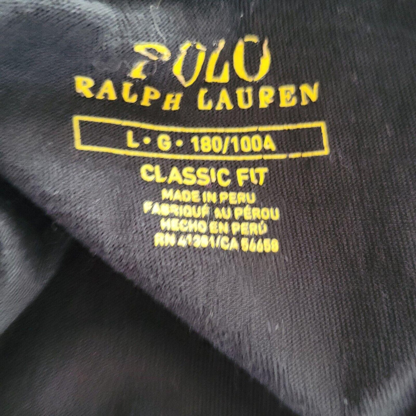 Polo Ralph Lauren Black Cotton T-Shirt, Size Large, 100% Cotton-USASTARFASHION