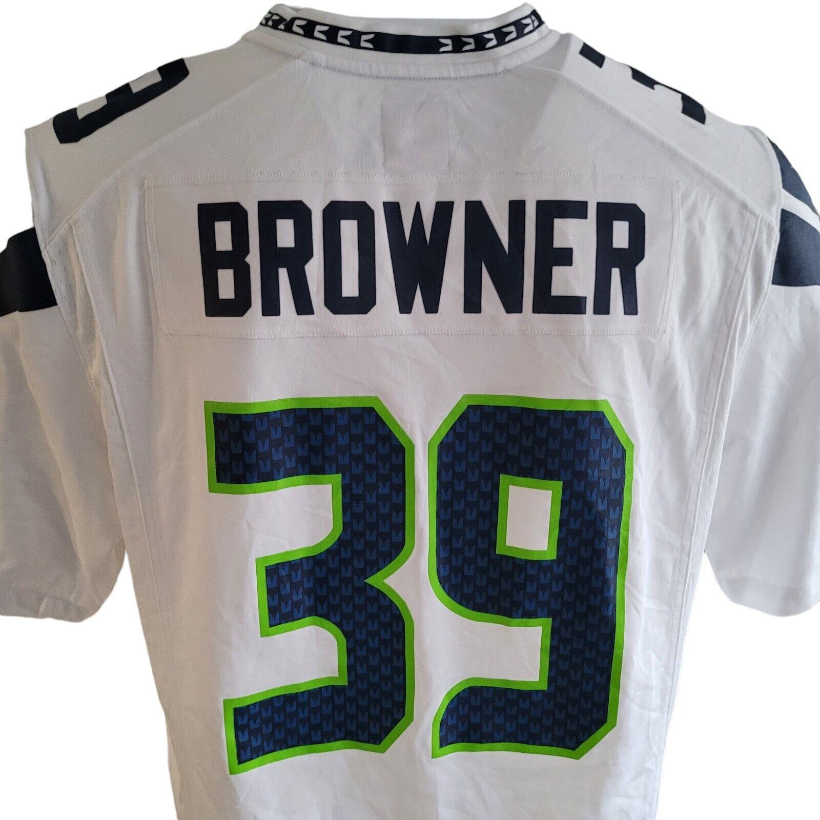 Seattle Seahawks Browner #39 Authentic Nike NFL Jersey for Men-USASTARFASHION