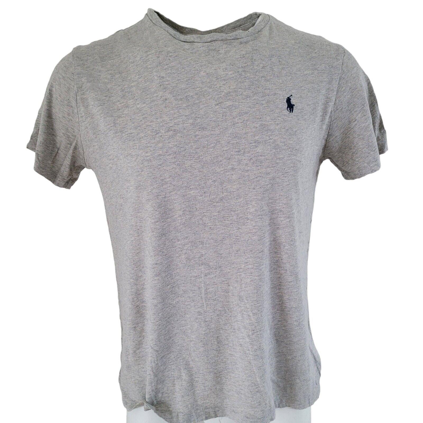 POLO Ralph Lauren T-Shirt L Grey 100% Cotton Iconic Logo Unisex Shirt-USASTARFASHION