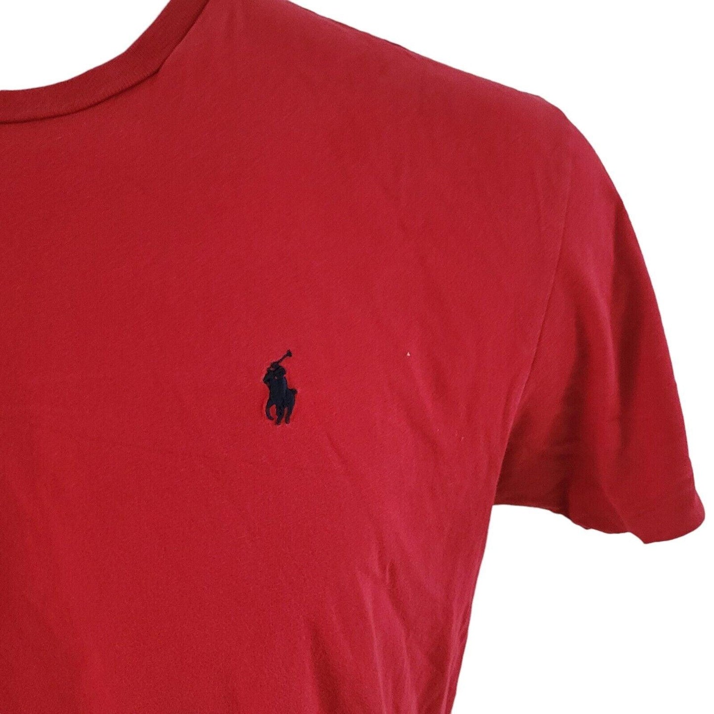 Polo Ralph Lauren 100% Cotton Crew Neck T-Shirt - Red - Regular Fit - Size M-USASTARFASHION